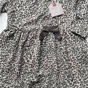 Zara Baby Leopard Print Fuzzy Dress NWT
